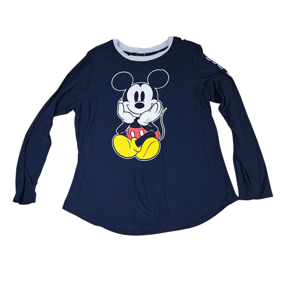 Disney Mickey Mouse 3X Juniors Long Sleeve Shirt Jerry Leigh Casual Loungewear